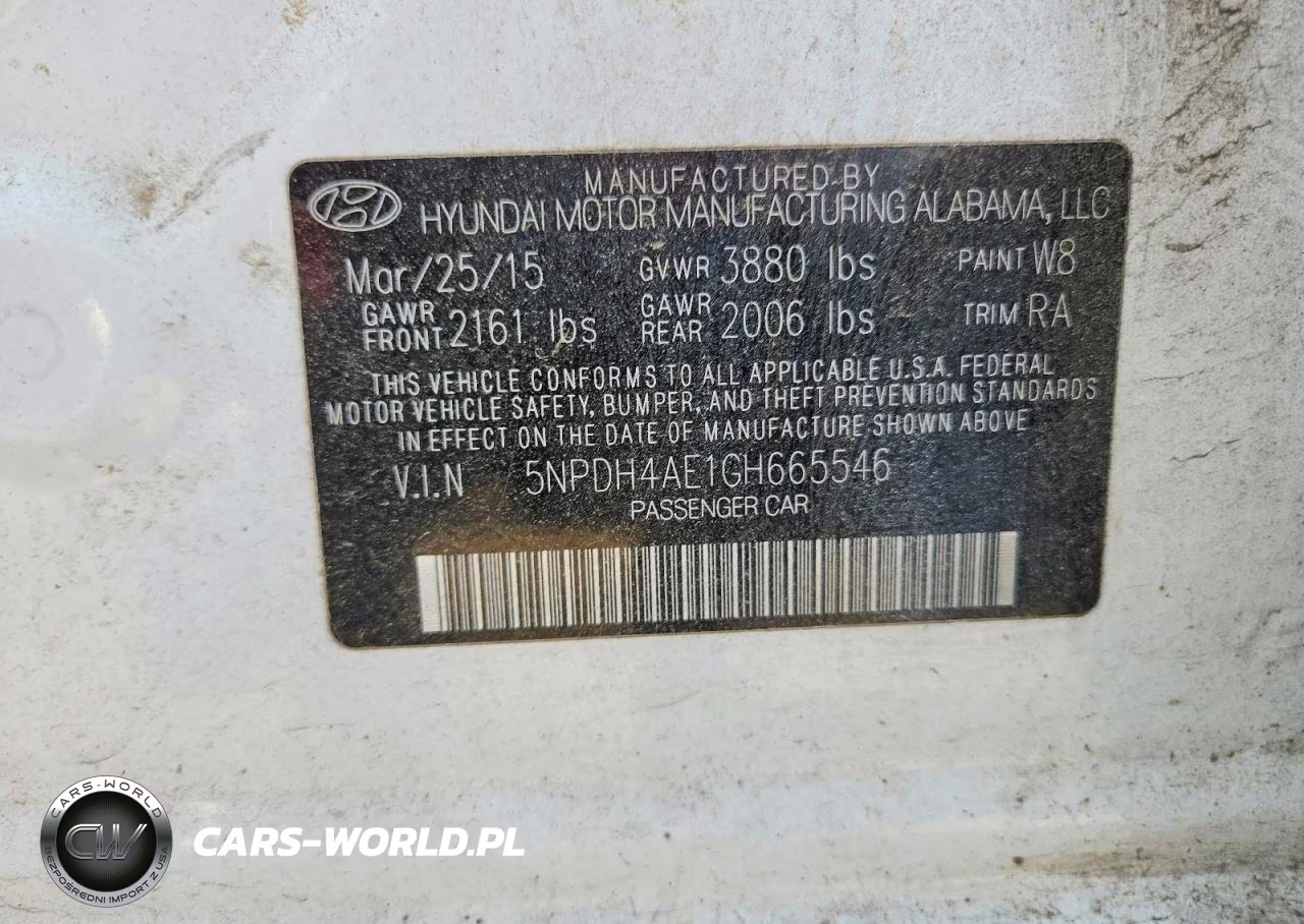 2016 Hyundai Elantra Se VIN:5NPDH4AE1GH665546 - 12