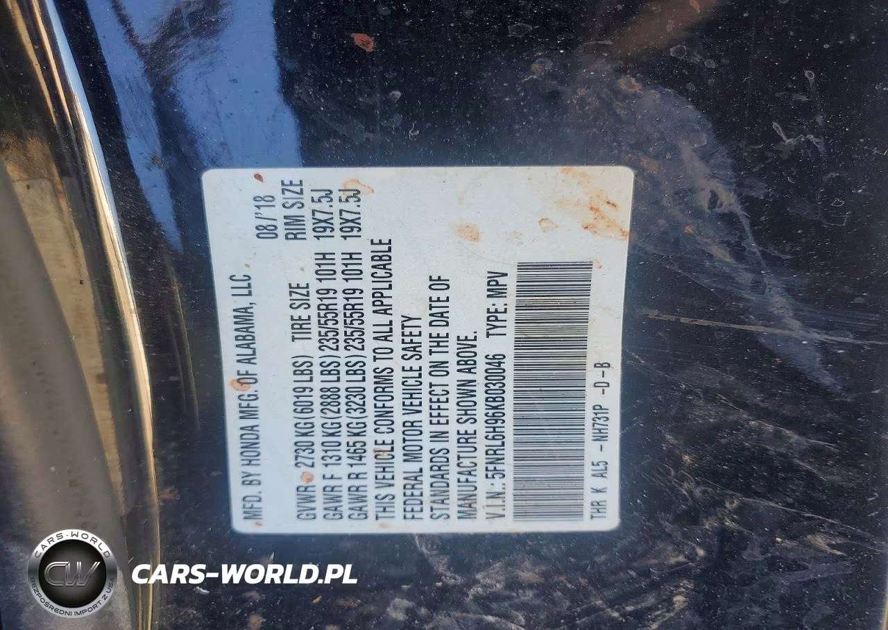 2019 Honda Odyssey Elite VIN:5FNRL6H96KB030046 - 13