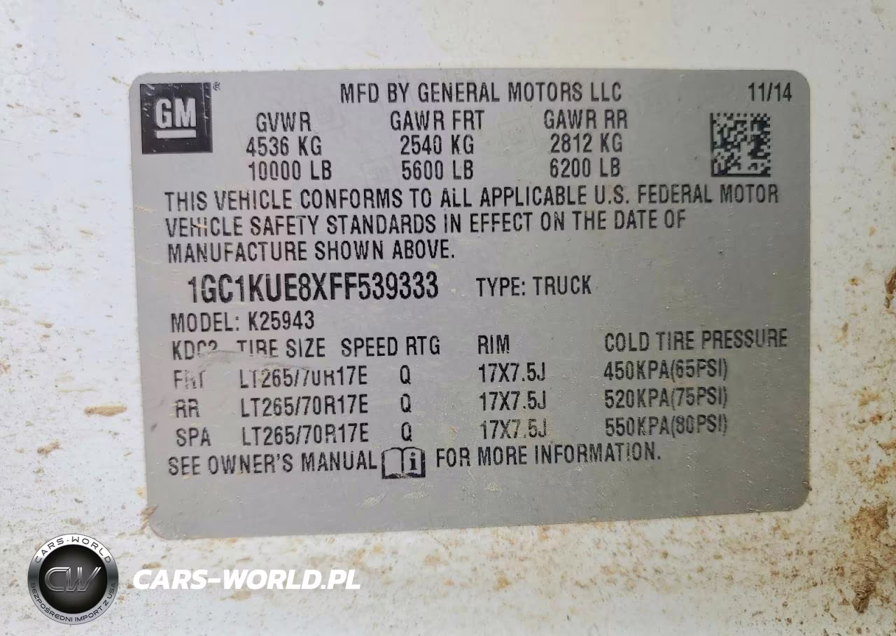 2015 Chevrolet Silverado K2500 Flatbed Truck VIN:1GC1KUE8XFF539333 - 12