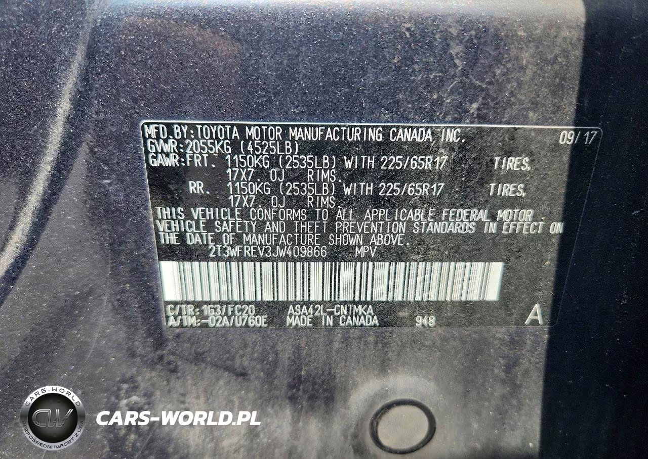 2018 Toyota Rav4 Xle VIN:2T3WFREV3JW409866 - 14