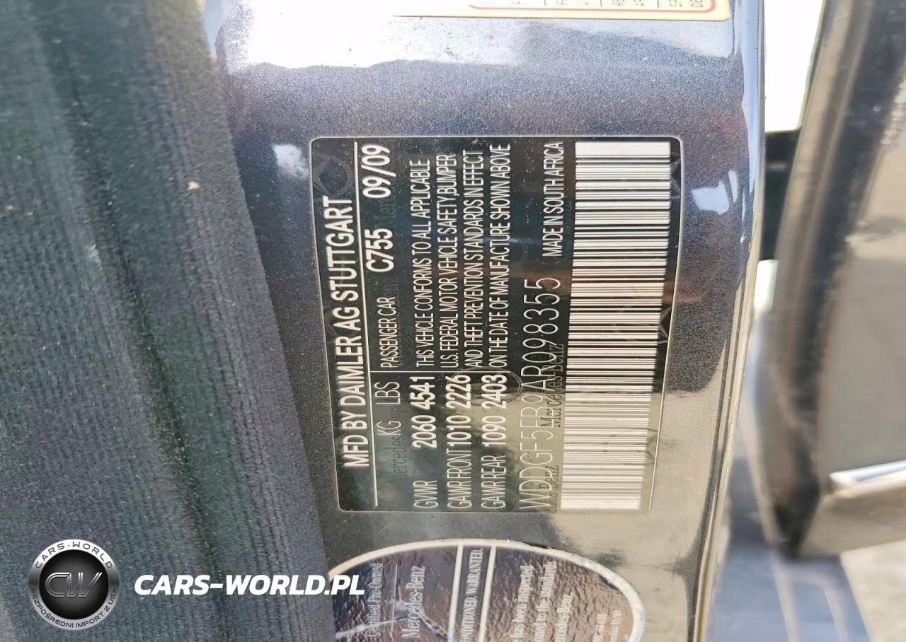 2010 Mercedes-Benz C 300 VIN:WDDGF5EB9AR098355 - 13
