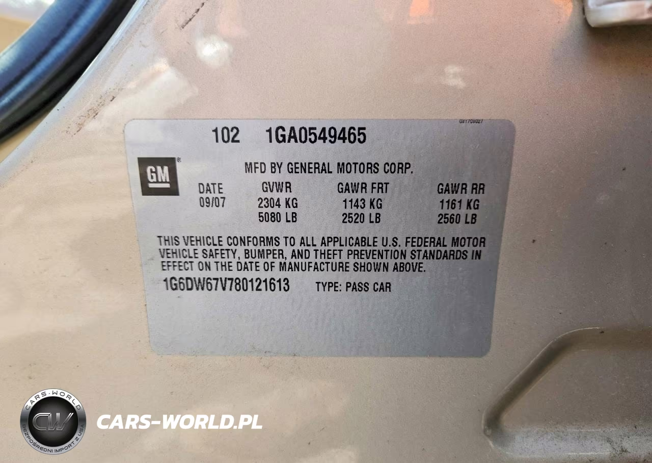 2008 Cadillac Sts VIN:1G6DW67V780121613 - 12
