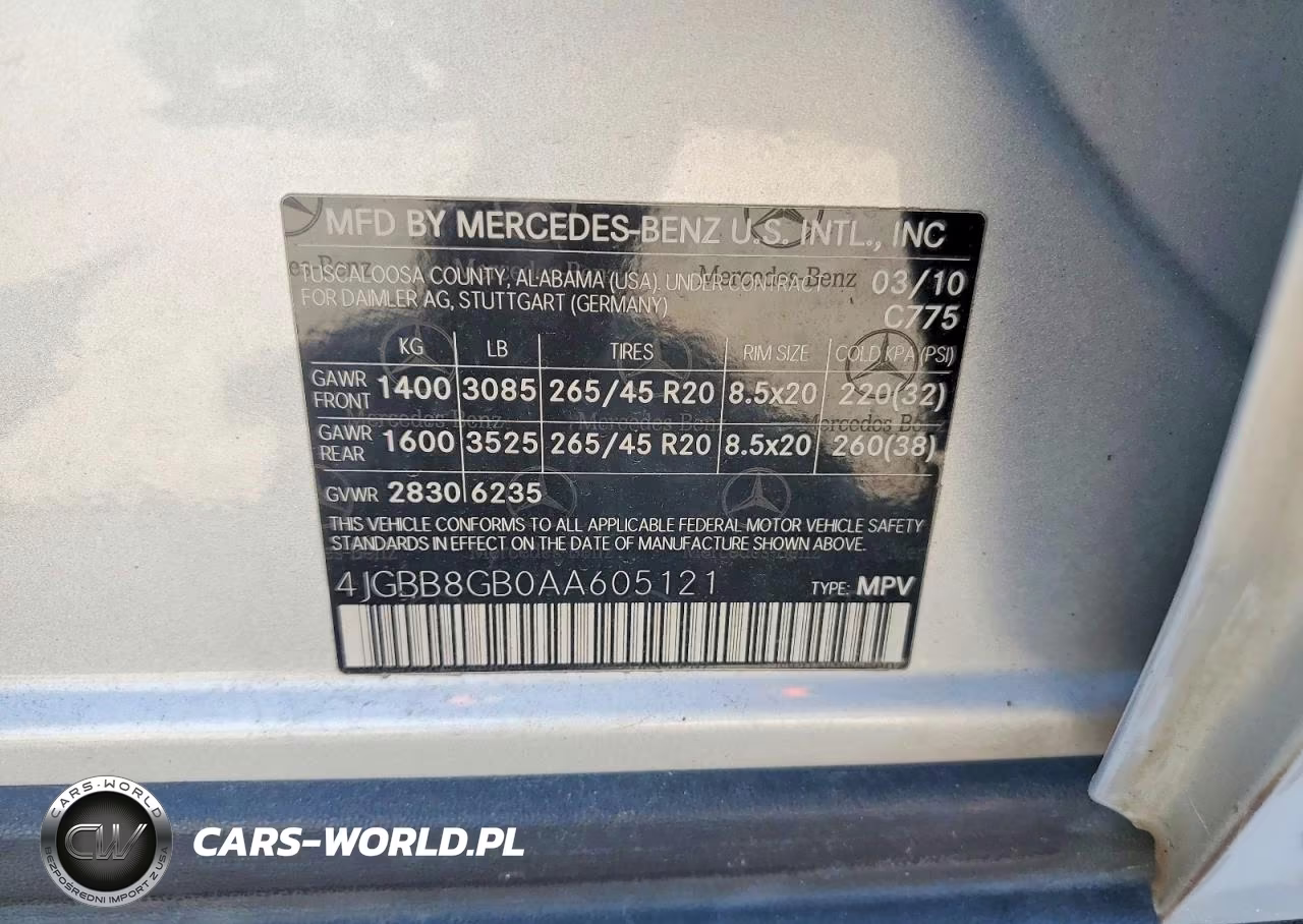 2010 Mercedes-Benz Ml 350 4Matic VIN:4JGBB8GB0AA605121 - 13