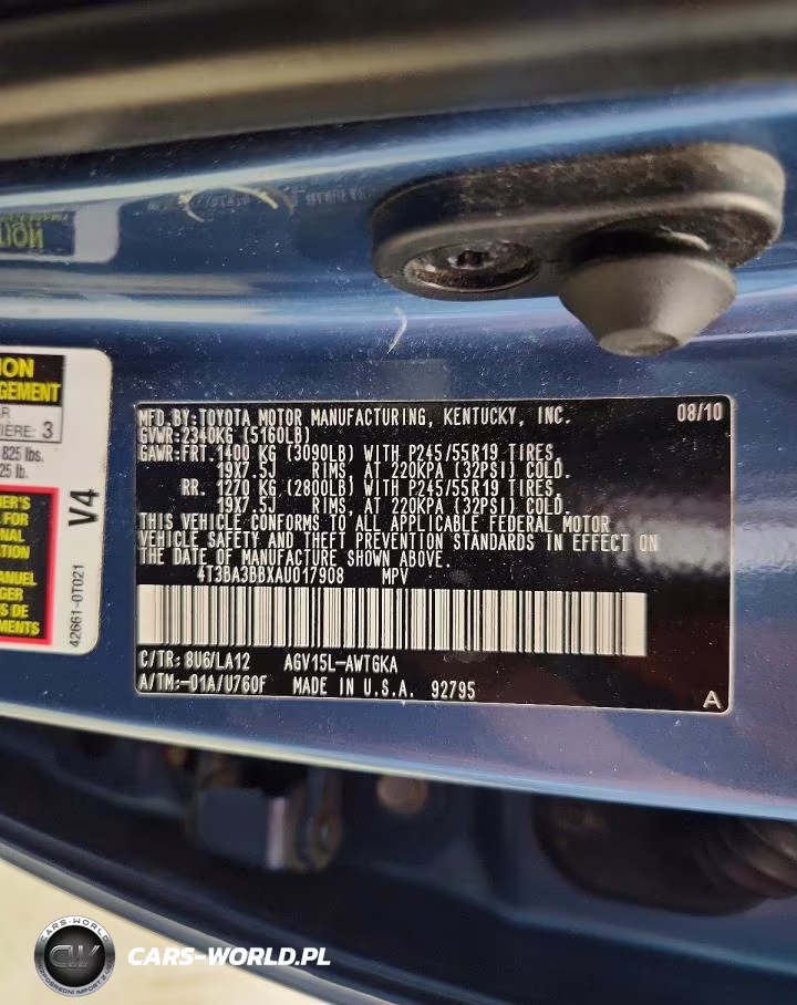 2010 Toyota Venza Awd 4Cyl VIN:4T3BA3BBXAU017908 - 13