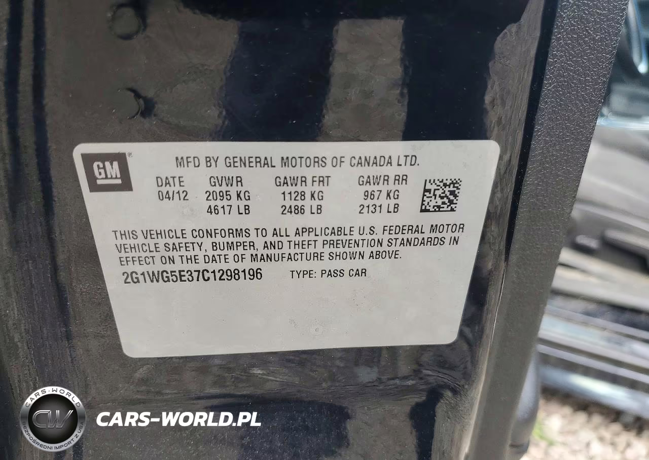 2012 Chevrolet Impala Lt VIN:2G1WG5E37C1298196 - 12