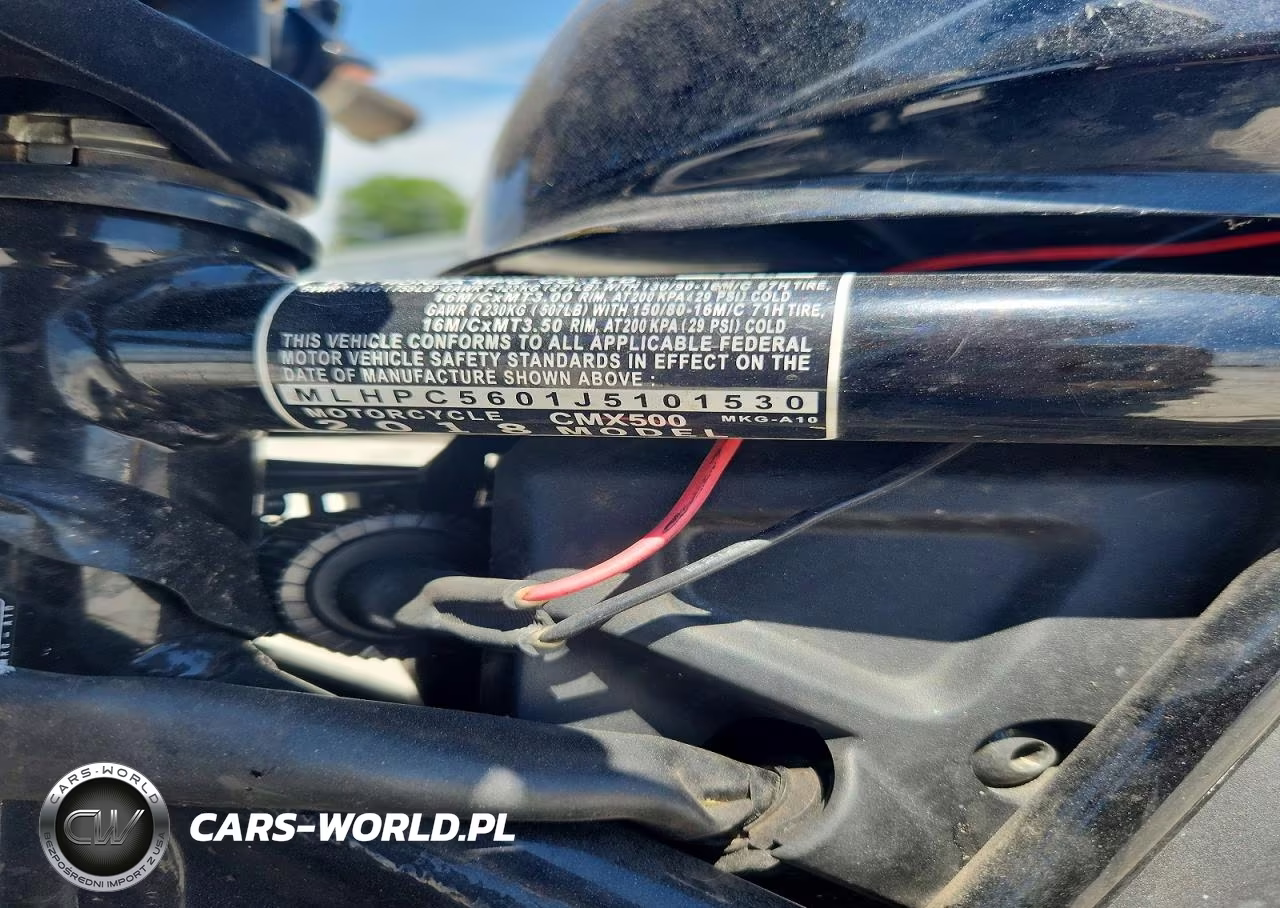 2018 Honda Cmx500 VIN:MLHPC5601J5101530 - 8