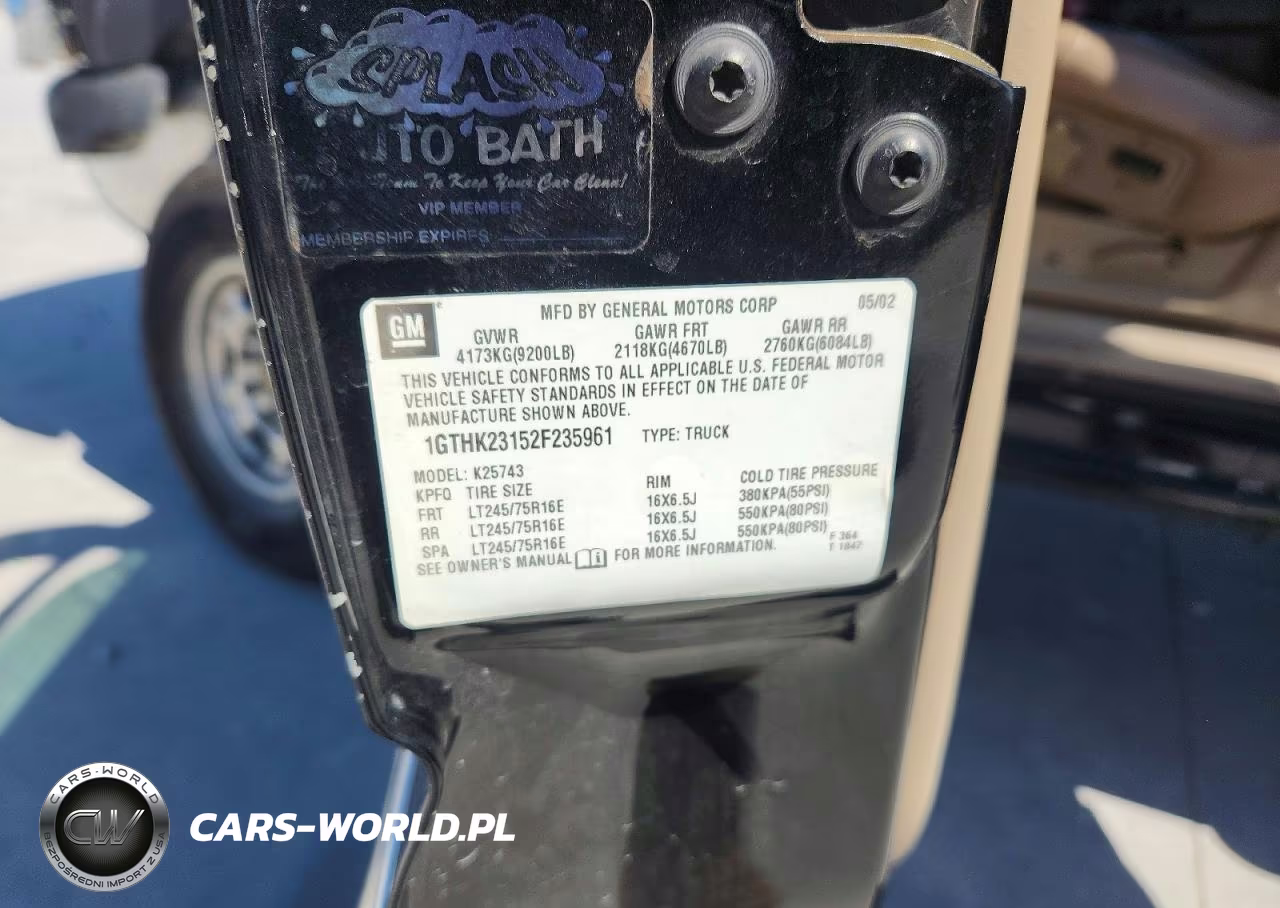 2002 GMC Sierra K2500 Heavy Duty VIN:1GTHK23152F235961 - 12
