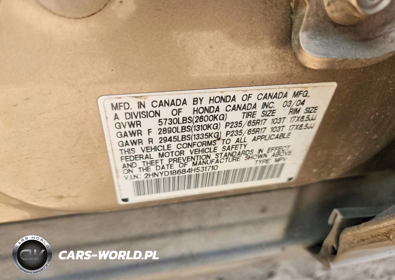 2004 Acura Mdx Touring VIN:2HNYD18684H531710 - 12
