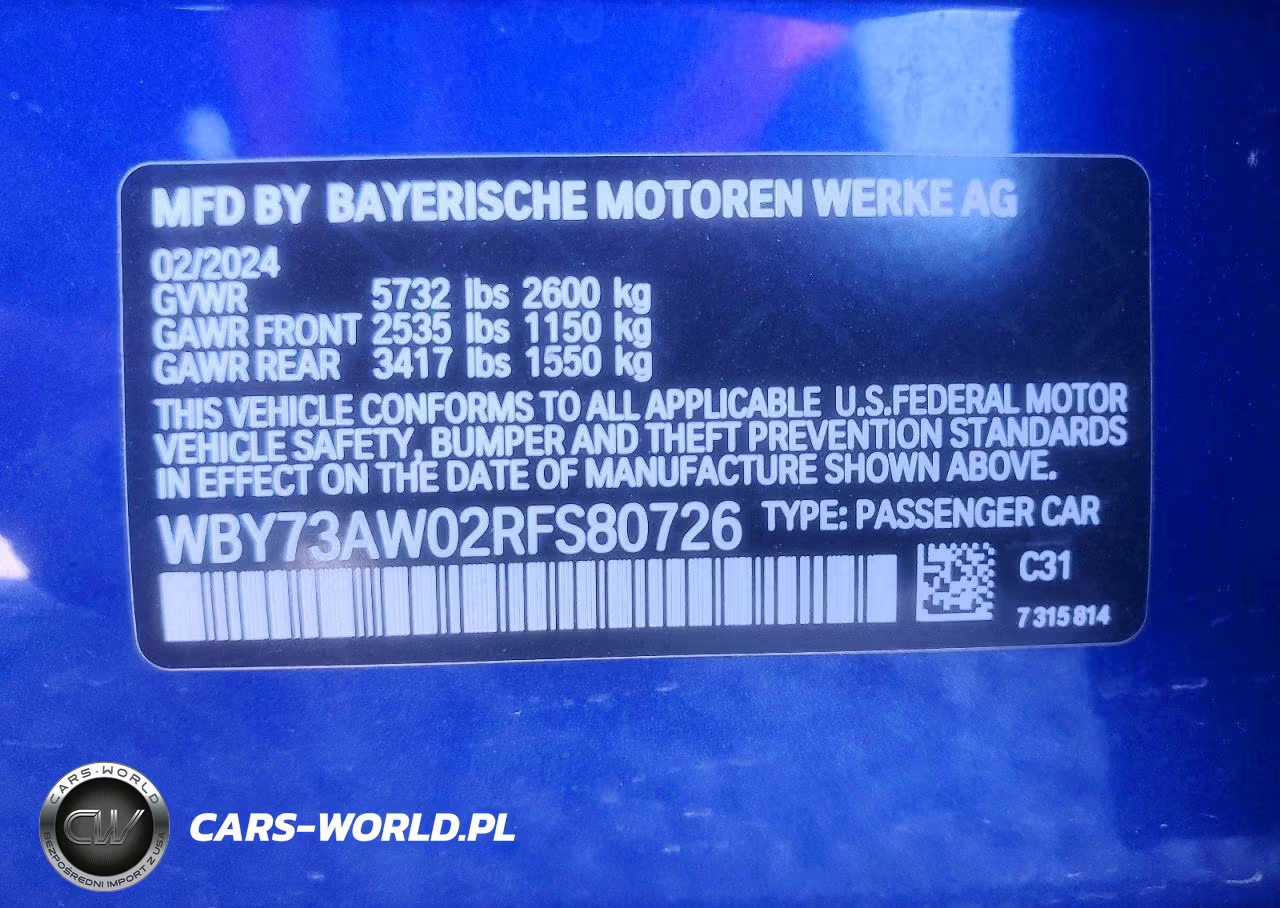 2024 BMW I4 Edrive 40 VIN:WBY73AW02RFS80726 - 13