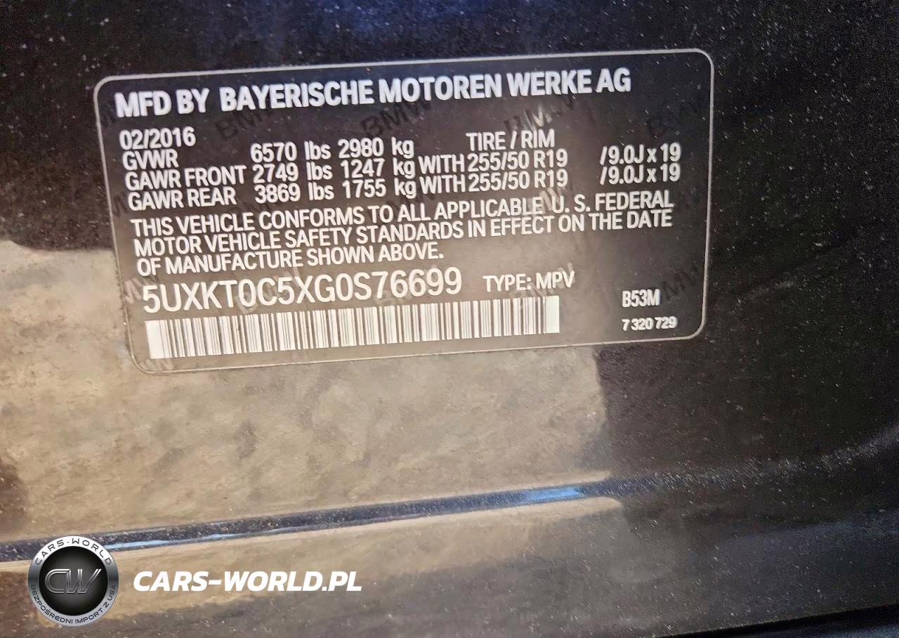 2016 BMW X5 Xdr40E VIN:5UXKT0C5XG0S76699 - 12