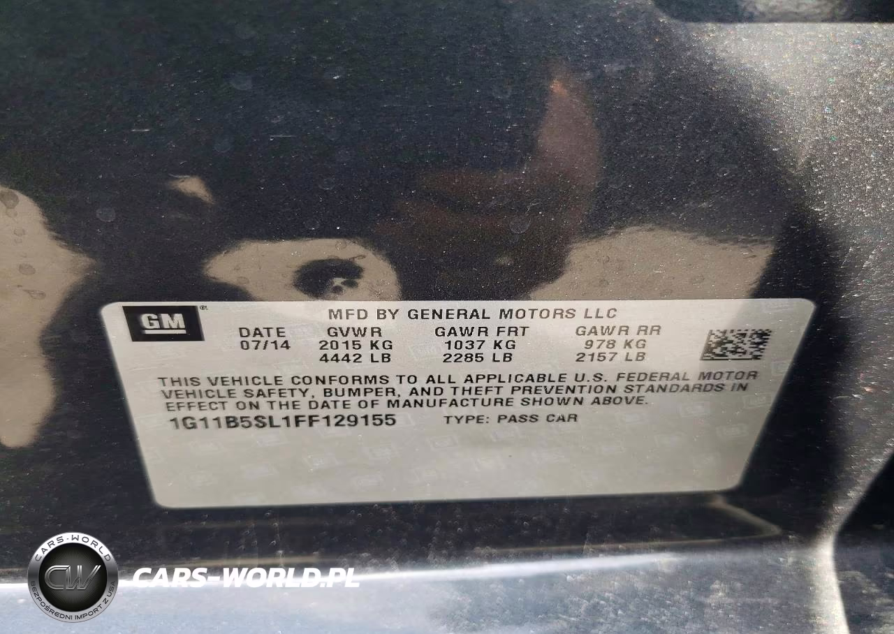 2015 Chevrolet Malibu Ls VIN:1G11B5SL1FF129155 - 12