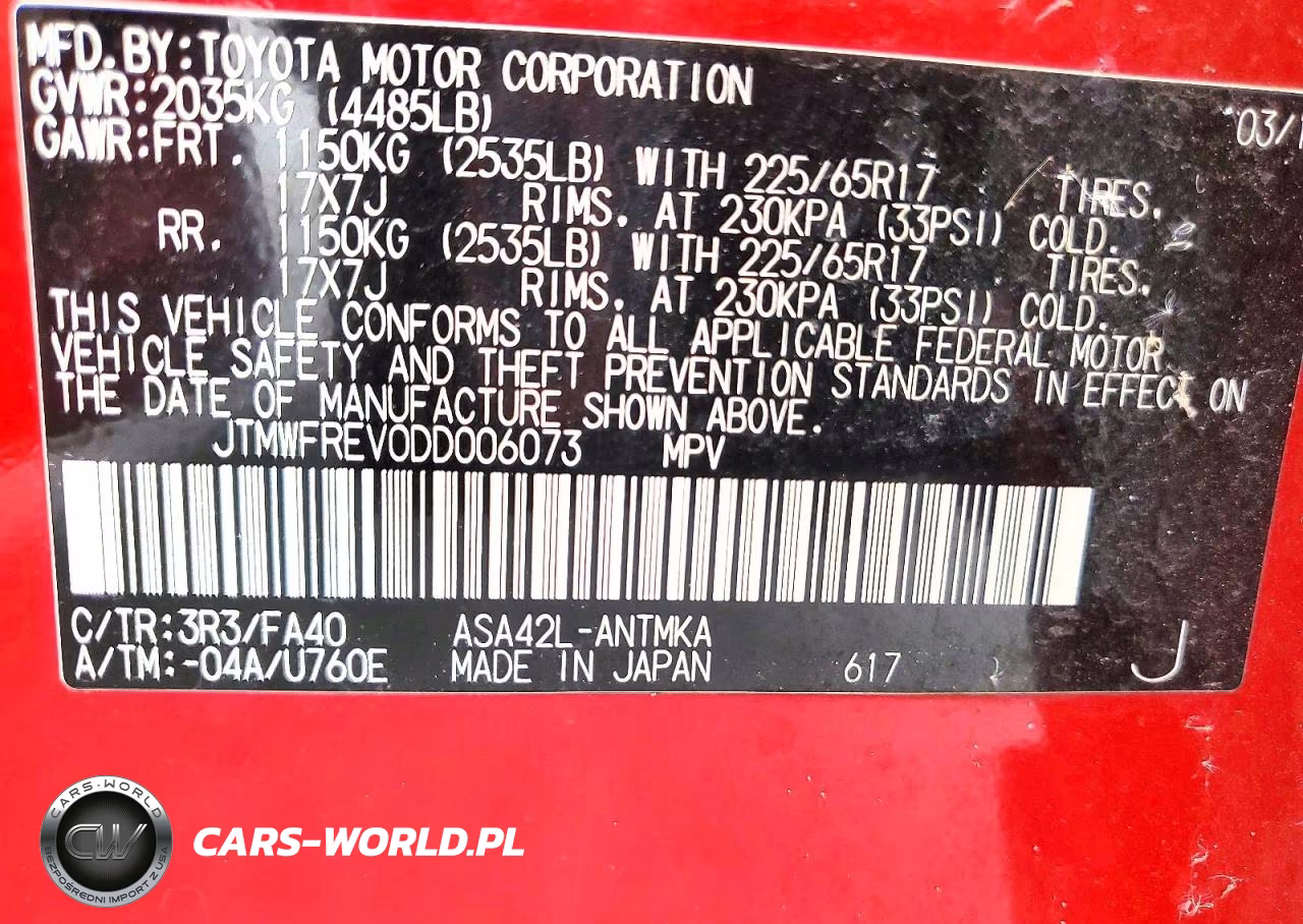 2013 Toyota Rav4 Sports VIN:JTMWFREV0DD006073 - 13