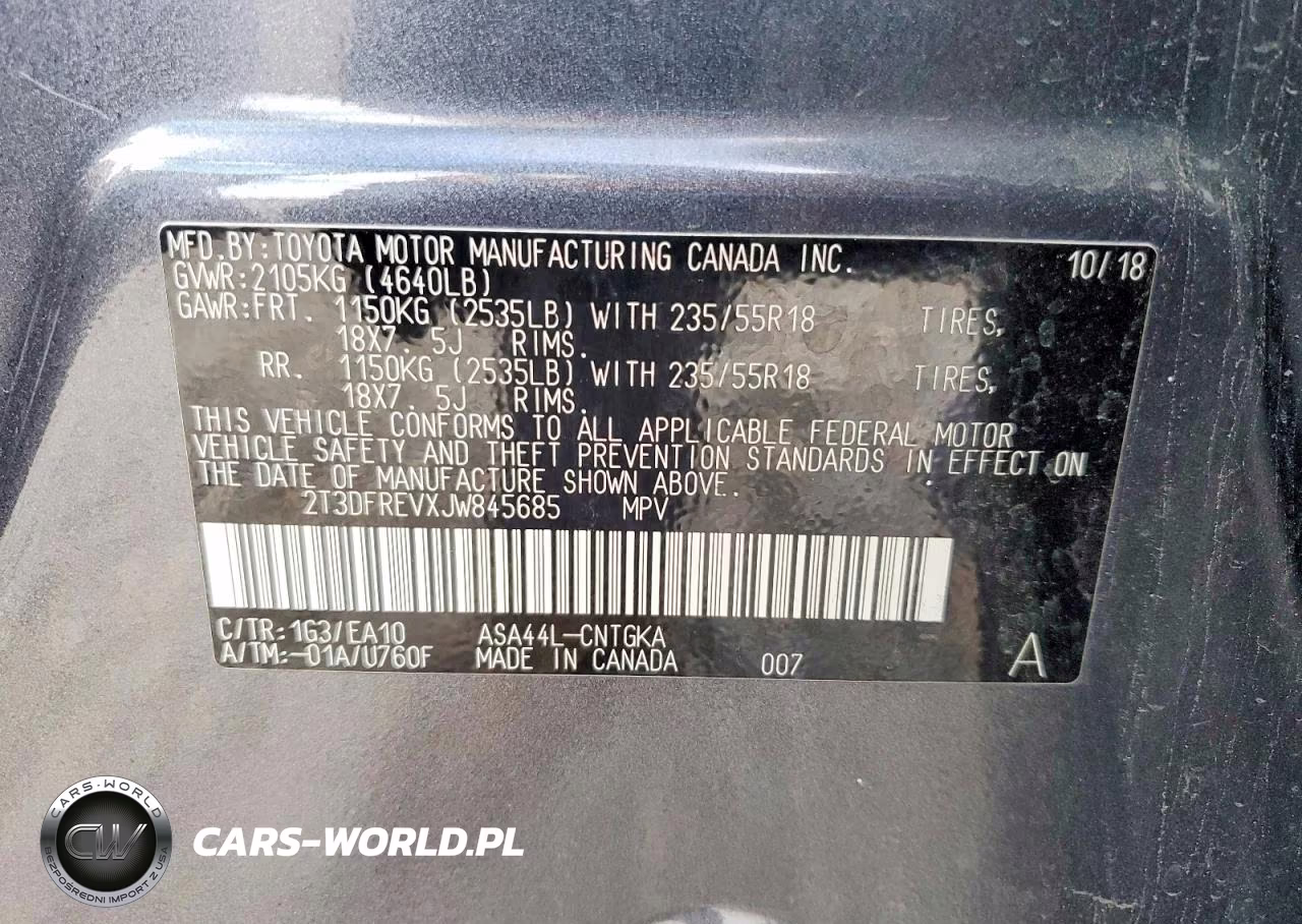 2018 Toyota Rav4 Limited VIN:2T3DFREVXJW845685 - 13
