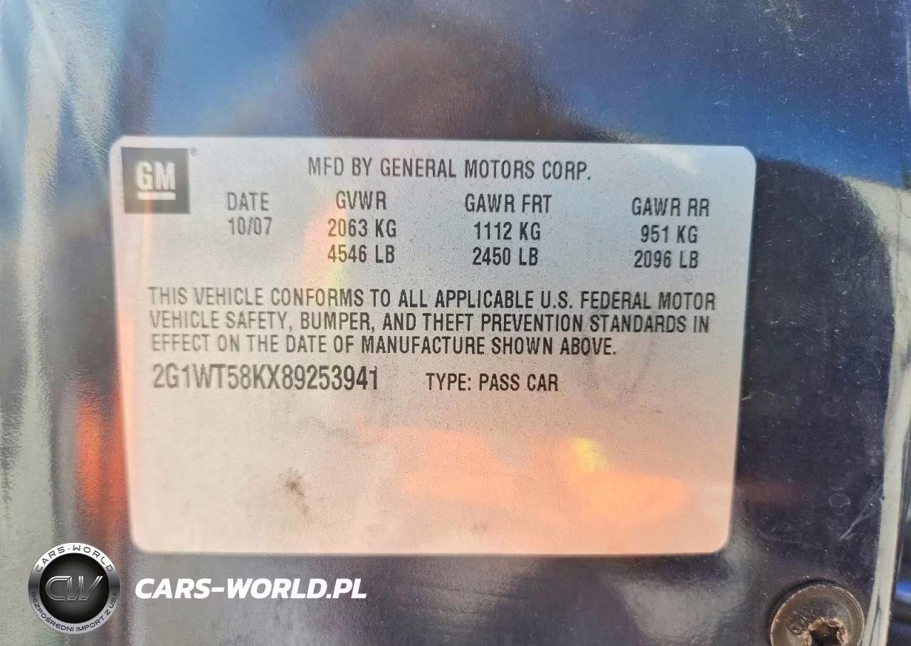 2008 Chevrolet Impala Lt VIN:2G1WT58KX89253941 - 12