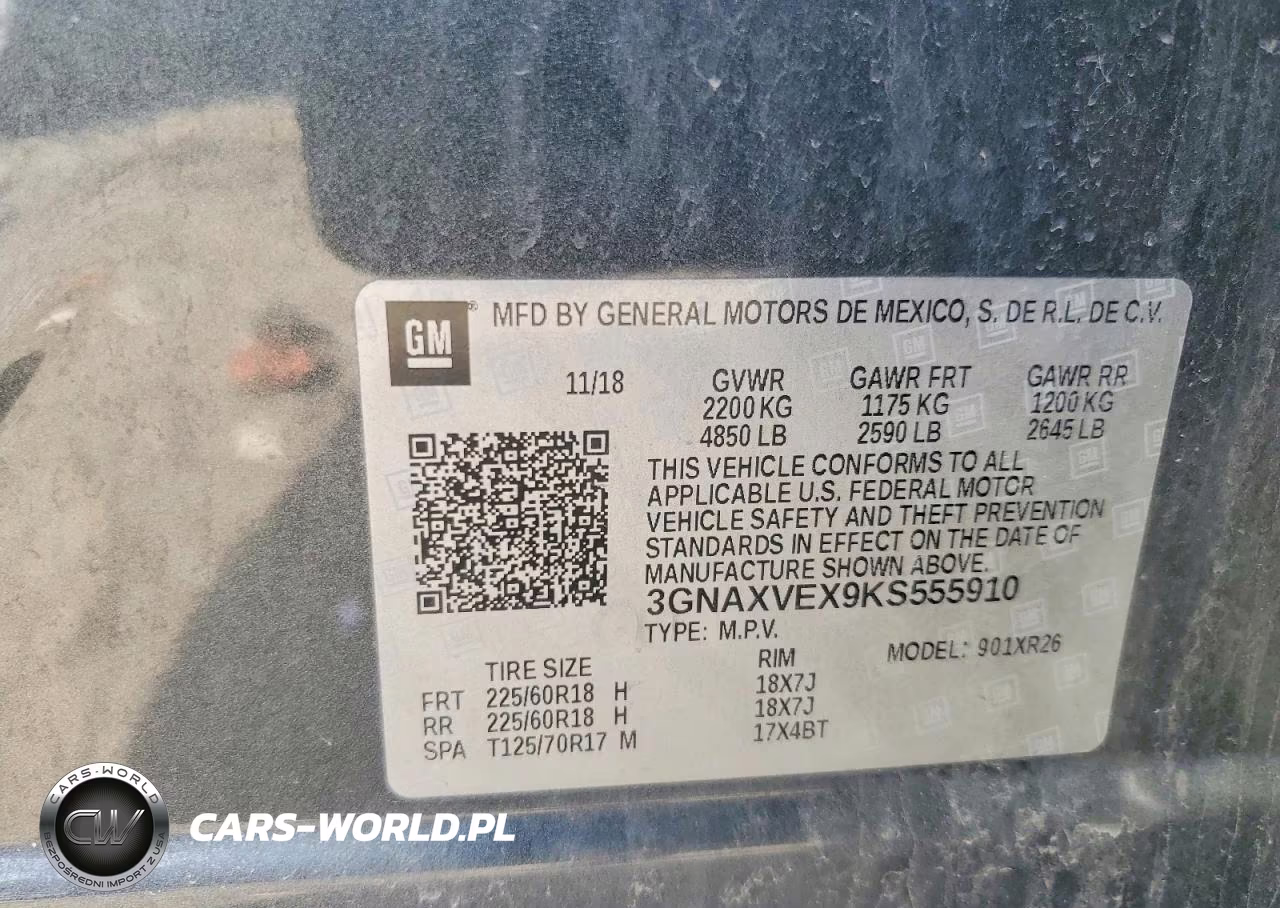 2019 Chevrolet Equinox Lt VIN:3GNAXVEX9KS555910 - 13