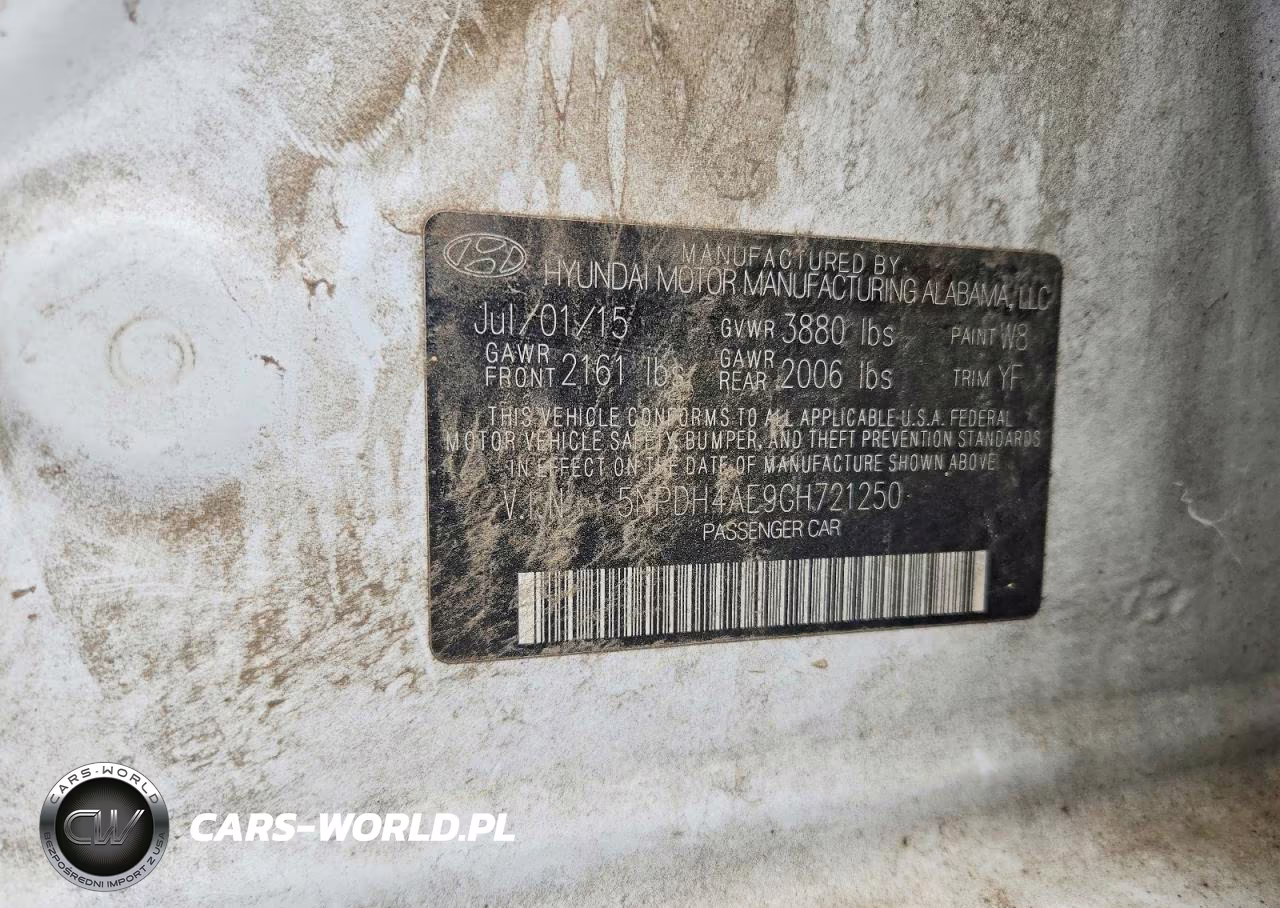 2016 Hyundai Elantra Se VIN:5NPDH4AE9GH721250 - 12