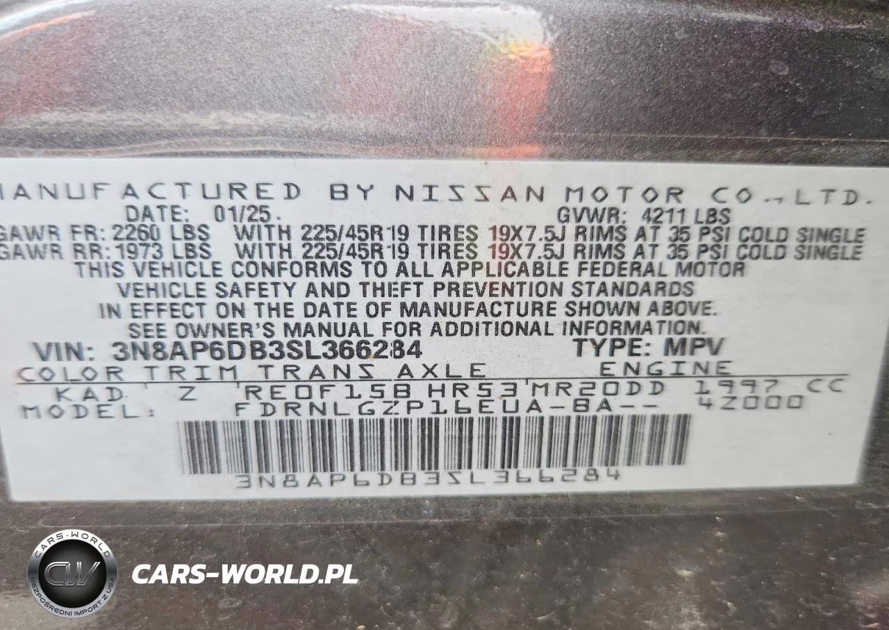 2025 Nissan Kicks Sr VIN:3N8AP6DB3SL366284 - 14