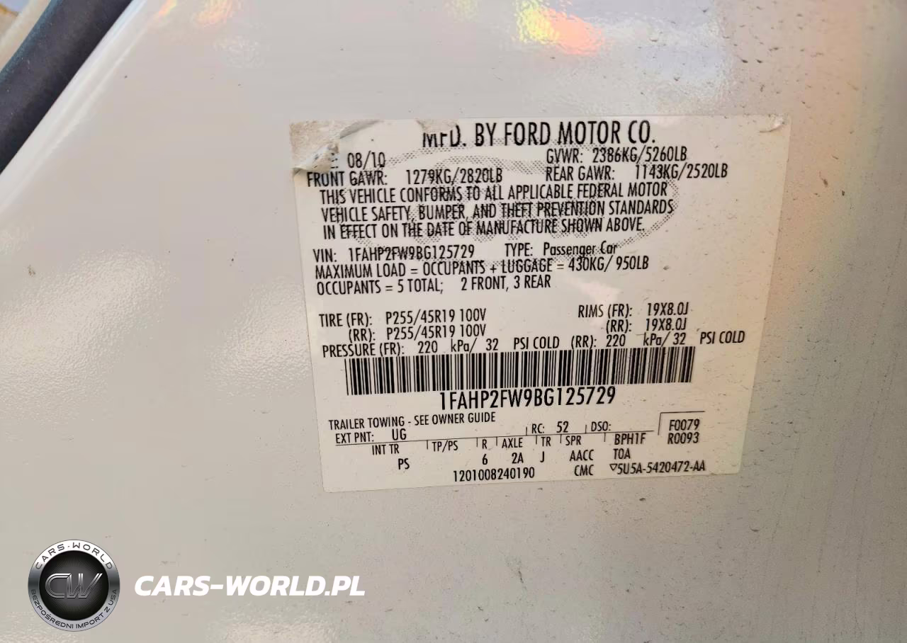 2011 Ford Taurus VIN:1FAHP2FW9BG125729 - 12