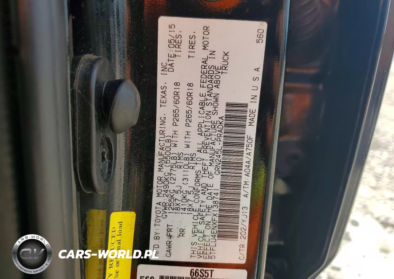2015 Toyota Tacoma V6 VIN:5TFLU4ENXFX138741 - 12