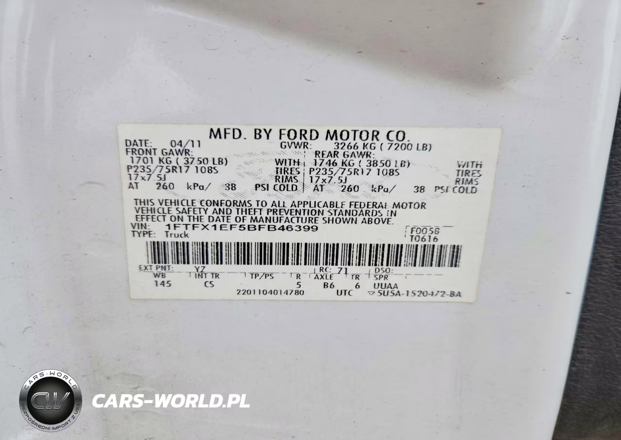 2011 Ford F-150 VIN:1FTFX1EF5BFB46399 - 12