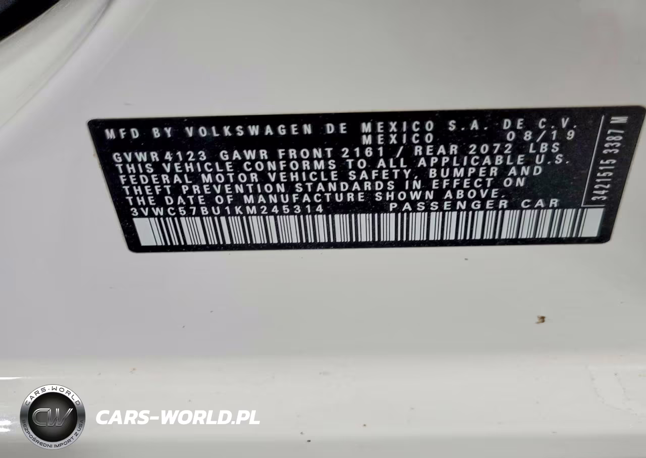 2019 Volkswagen Jetta S VIN:3VWC57BU1KM245314 - 13