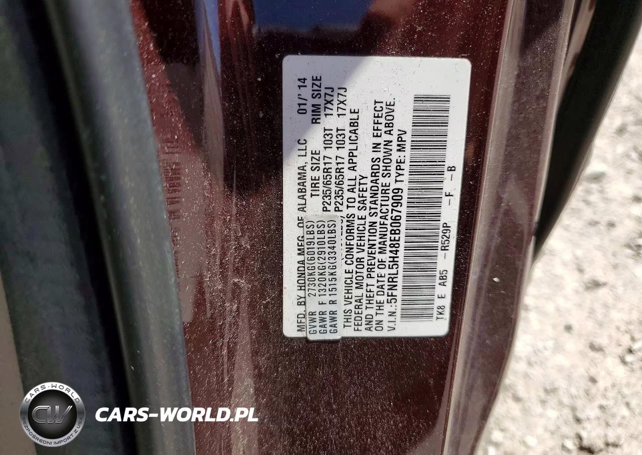 2014 Honda Odyssey Ex VIN:5FNRL5H48EB067909 - 13