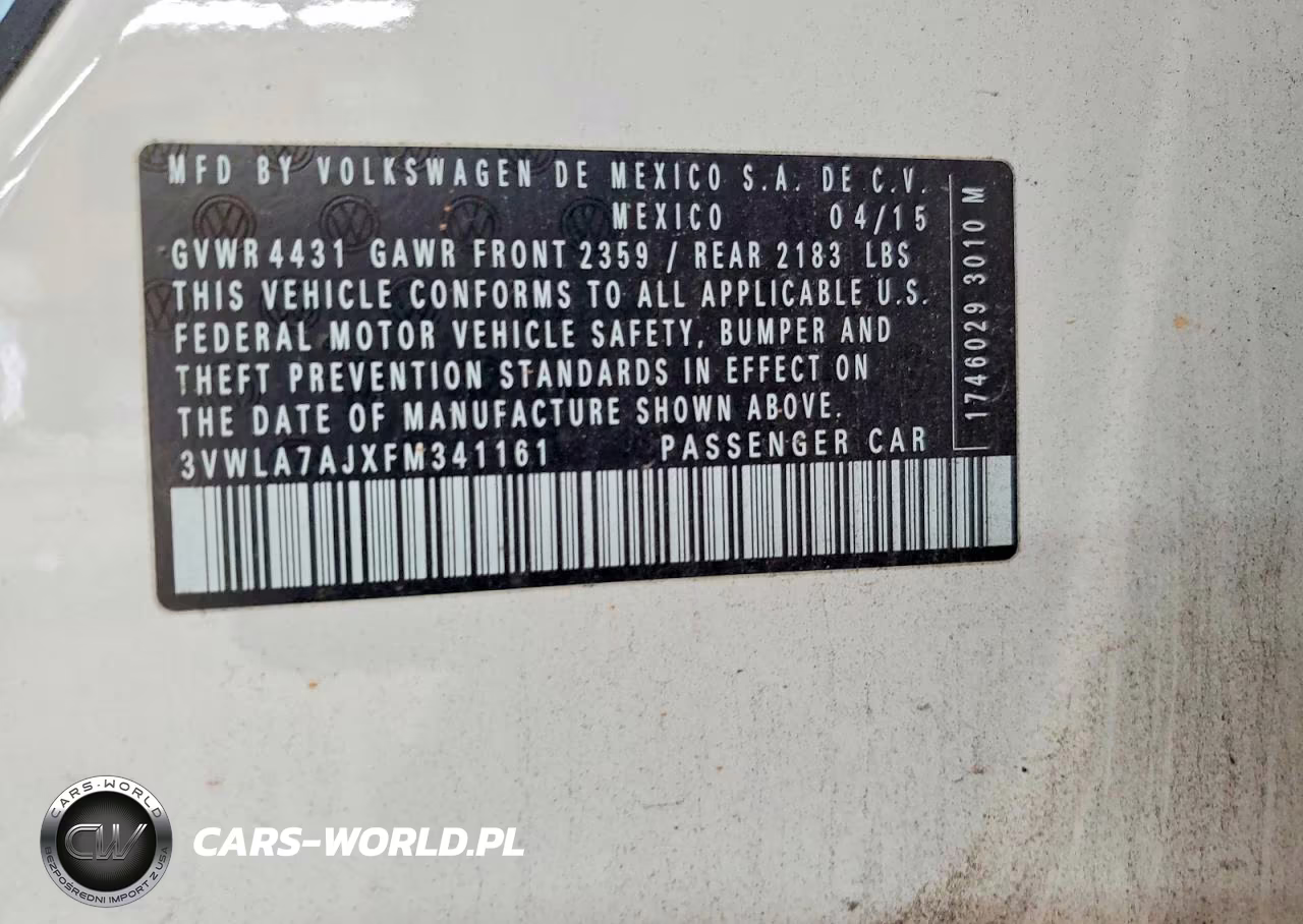2015 Volkswagen Jetta Tdi VIN:3VWLA7AJXFM341161 - 12