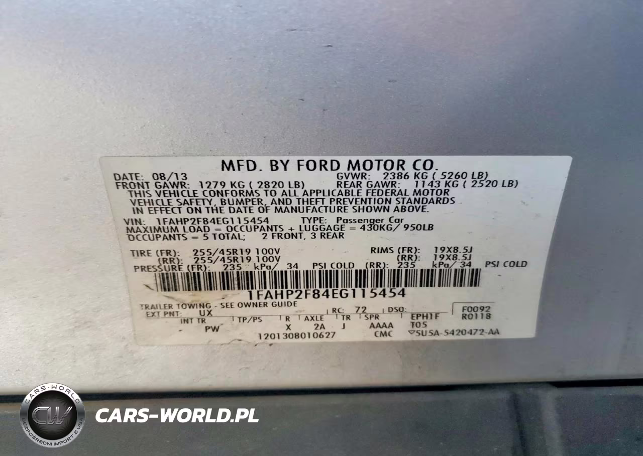 2014 Ford Taurus Limited VIN:1FAHP2F84EG115454 - 12