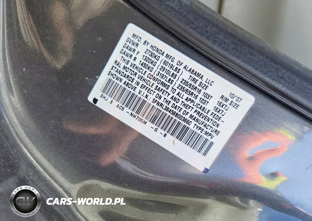 2008 Honda Odyssey Ex VIN:5FNRL38458B003660 - 13