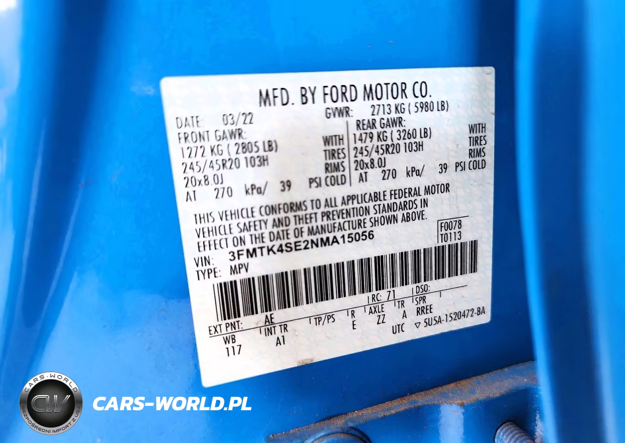2022 Ford Mustang Mach-E Gt VIN:3FMTK4SE2NMA15056 - 14