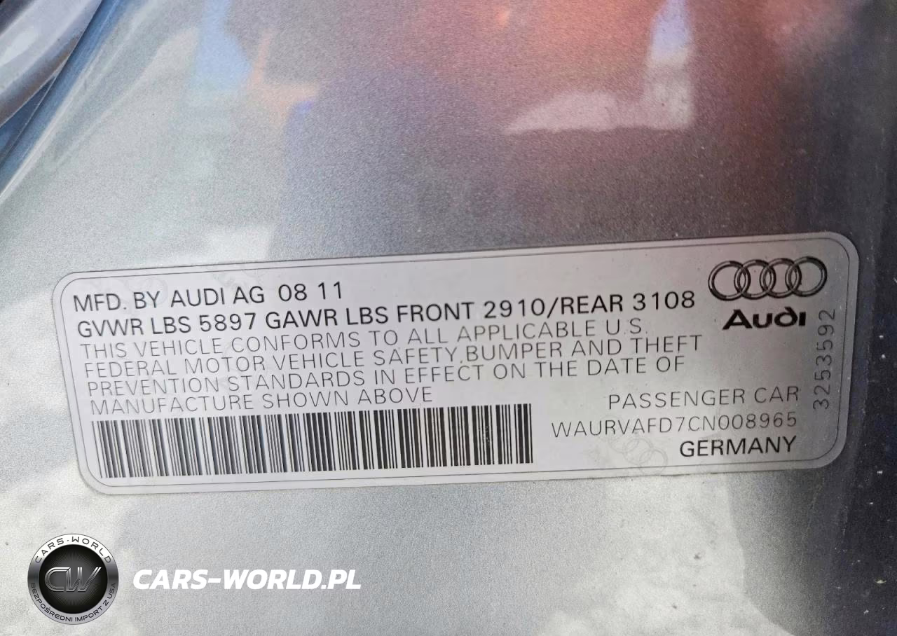 2012 Audi A8 L Quattro VIN:WAURVAFD7CN008965 - 13