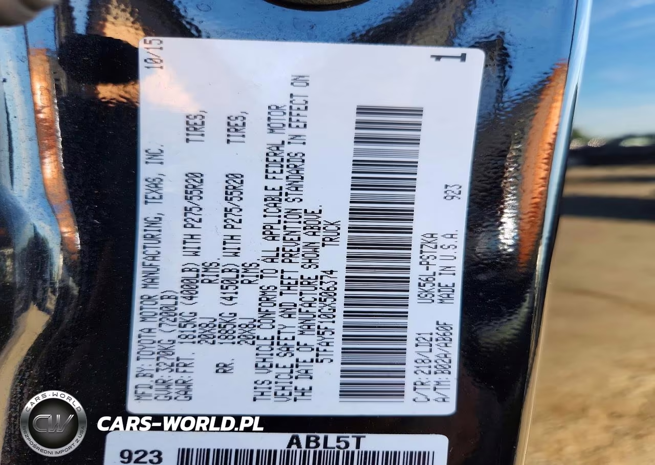 2016 Toyota Tundra 1794 Edition VIN:5TFAY5F10GX506374 - 12