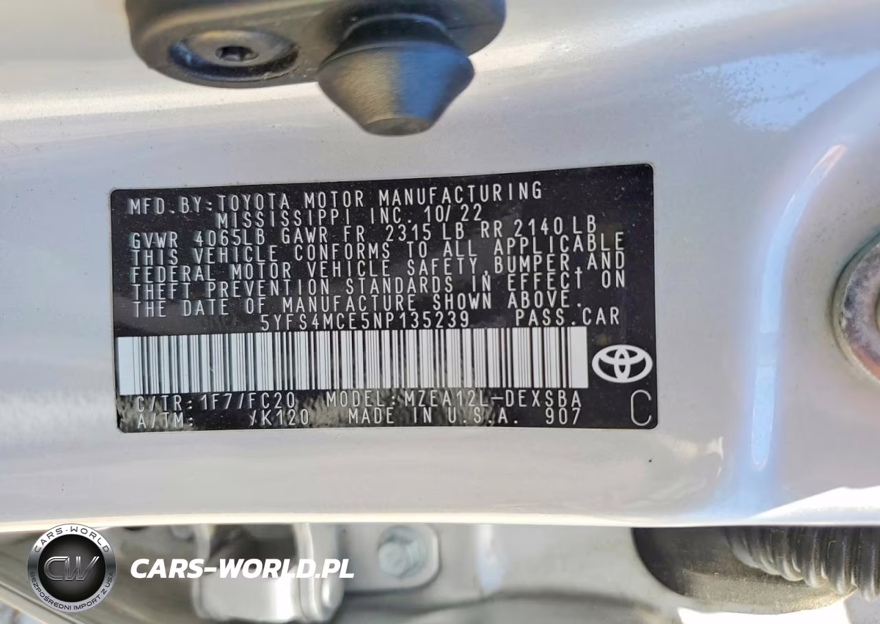 2022 Toyota Corolla Se VIN:5YFS4MCE5NP135239 - 12