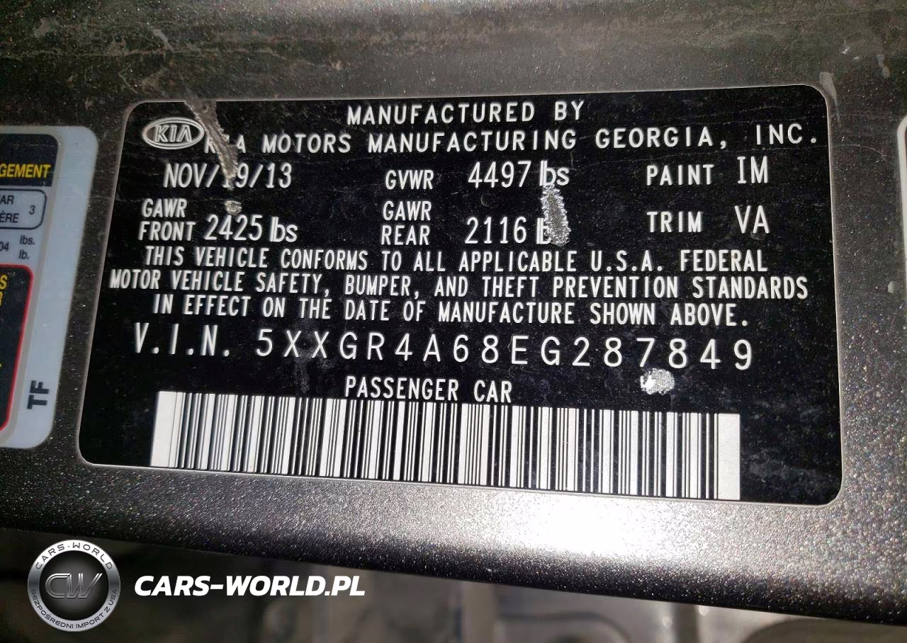 2014 Kia Optima Sx VIN:5XXGR4A68EG287849 - 12