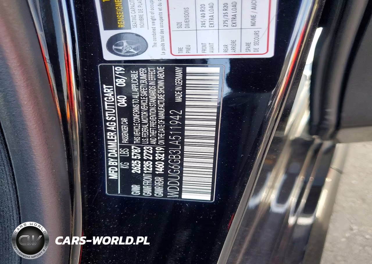 2020 Mercedes-Benz S 450 VIN:WDDUG6GB3LA511942 - 12