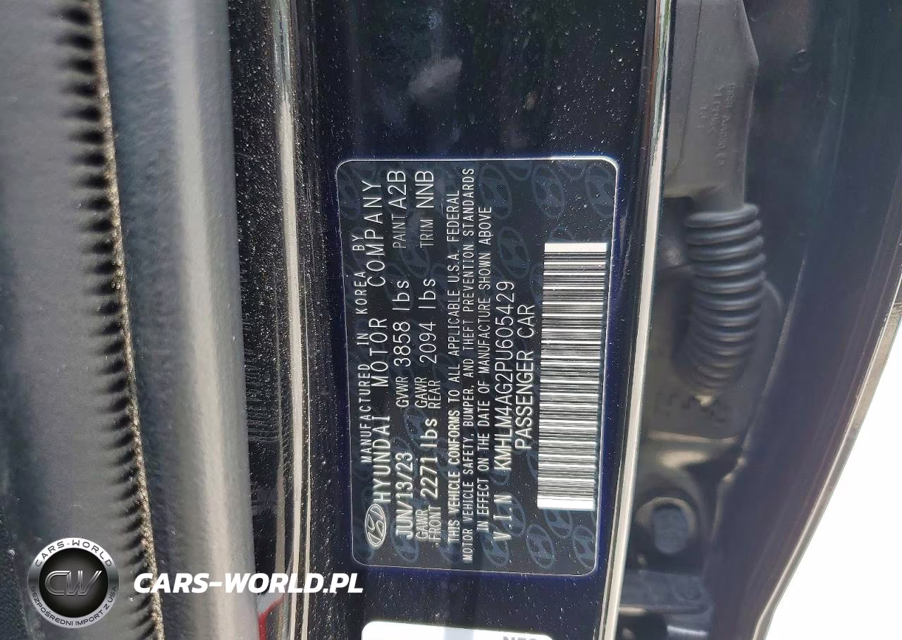 2023 Hyundai Elantra Sel VIN:KMHLM4AG2PU605429 - 12