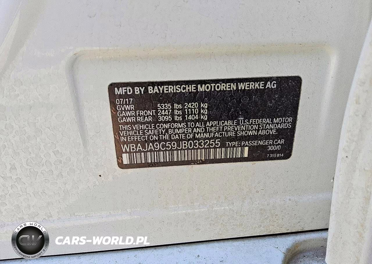 2018 BMW 530E VIN:WBAJA9C59JB033255 - 12