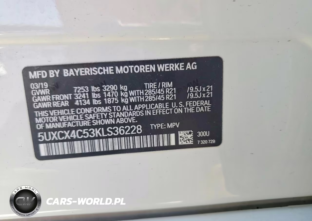 2019 BMW X7 xDrive50I VIN:5UXCX4C53KLS36228 - 13