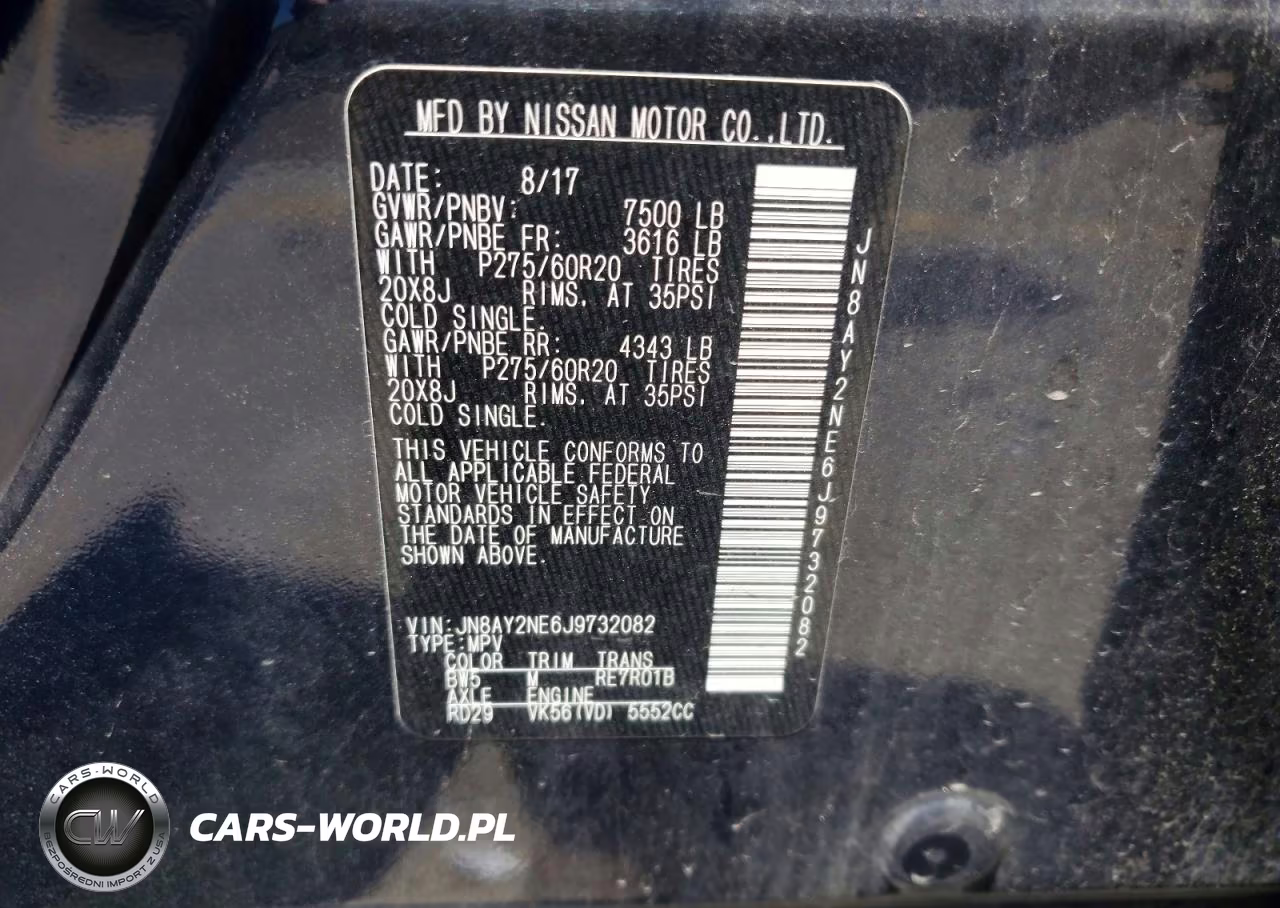 2018 Nissan Armada Platinum VIN:JN8AY2NE6J9732082 - 14