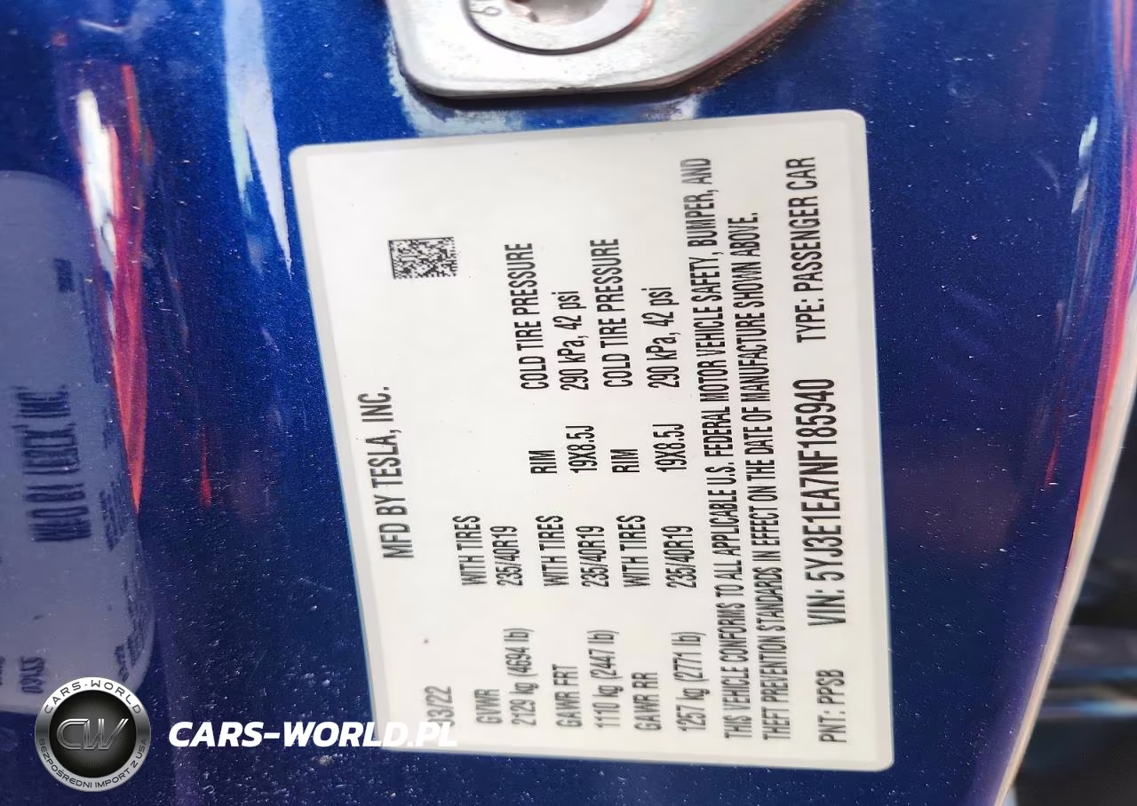 2022 Tesla 3 VIN:5YJ3E1EA7NF185940 - 12