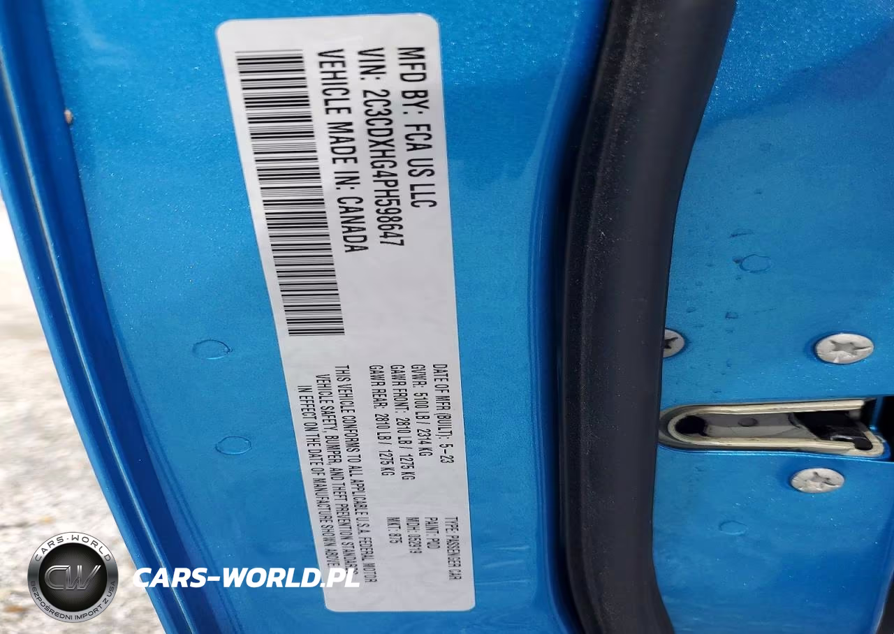 2023 Dodge Charger Gt VIN:2C3CDXHG4PH598647 - 12