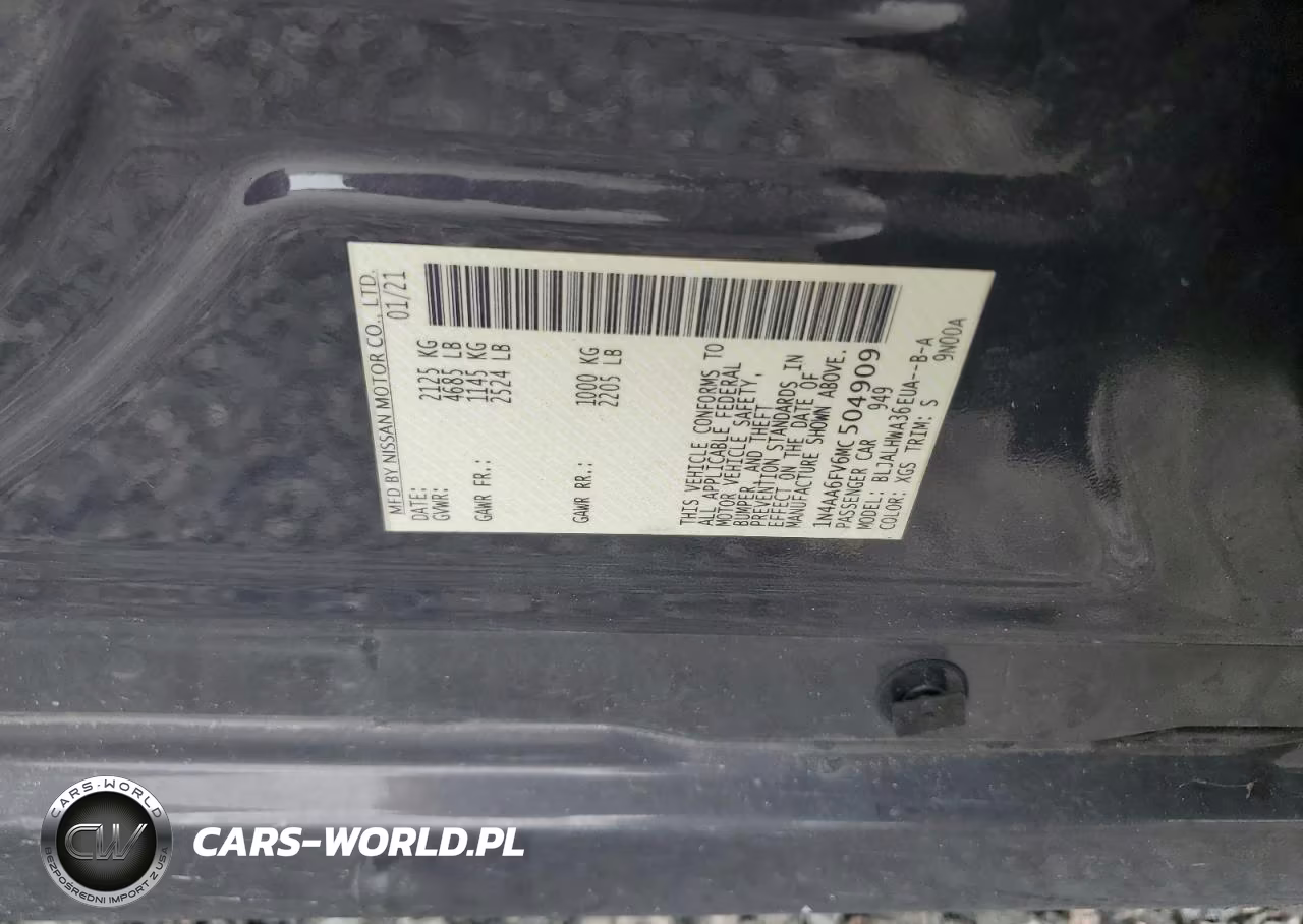 2021 Nissan Maxima Platinum VIN:1N4AA6FV6MC504909 - 12