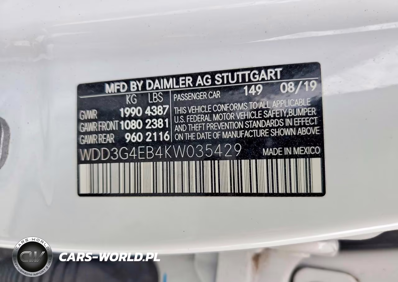 2019 Mercedes-Benz A 220 VIN:WDD3G4EB4KW035429 - 12