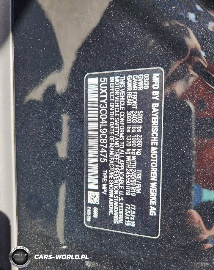 2020 BMW X3 Sdrive30I VIN:5UXTY3C04L9C87475 - 13