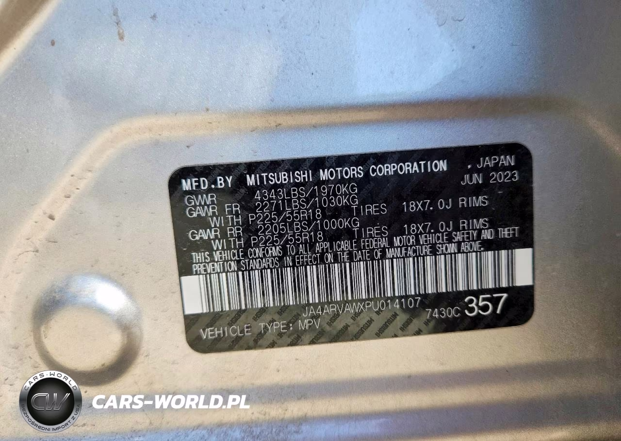 2023 Mitsubishi Outlander Sport Gt VIN:JA4ARVAWXPU014107 - 14
