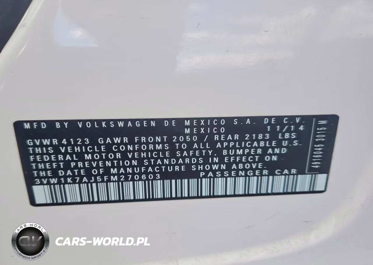 2015 Volkswagen Jetta Base VIN:3VW1K7AJ5FM270603 - 13