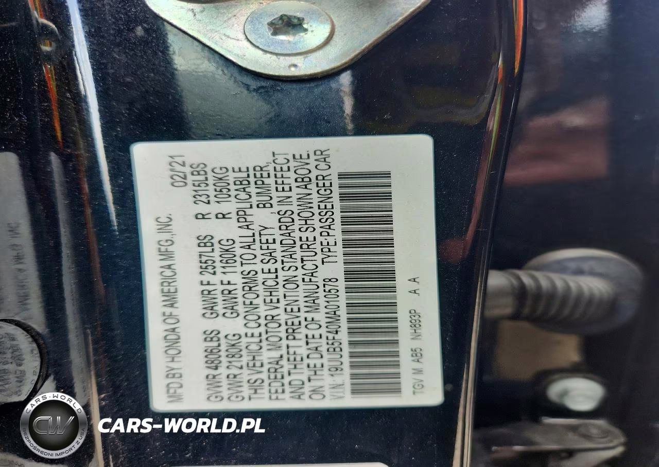 2021 Acura Tlx Technology Package VIN:19UUB5F40MA010578 - 12
