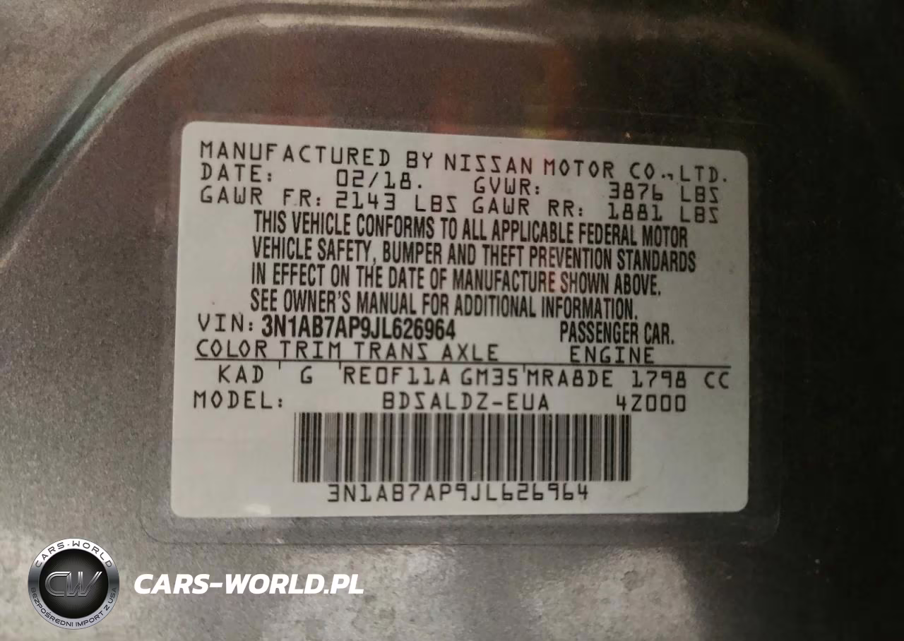 2018 Nissan Sentra Sv VIN:3N1AB7AP9JL626964 - 12
