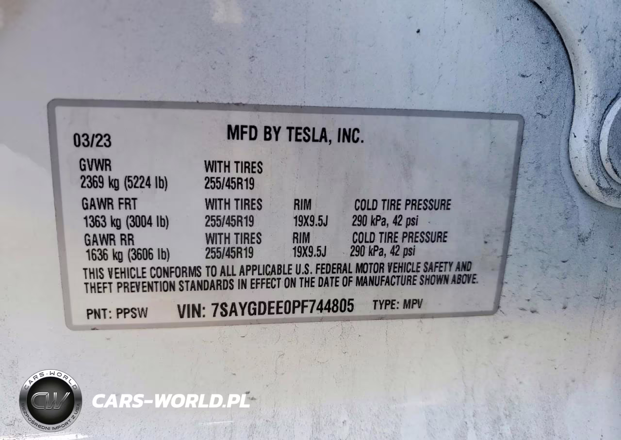 2023 Tesla Model Y VIN:7SAYGDEE0PF744805 - 12