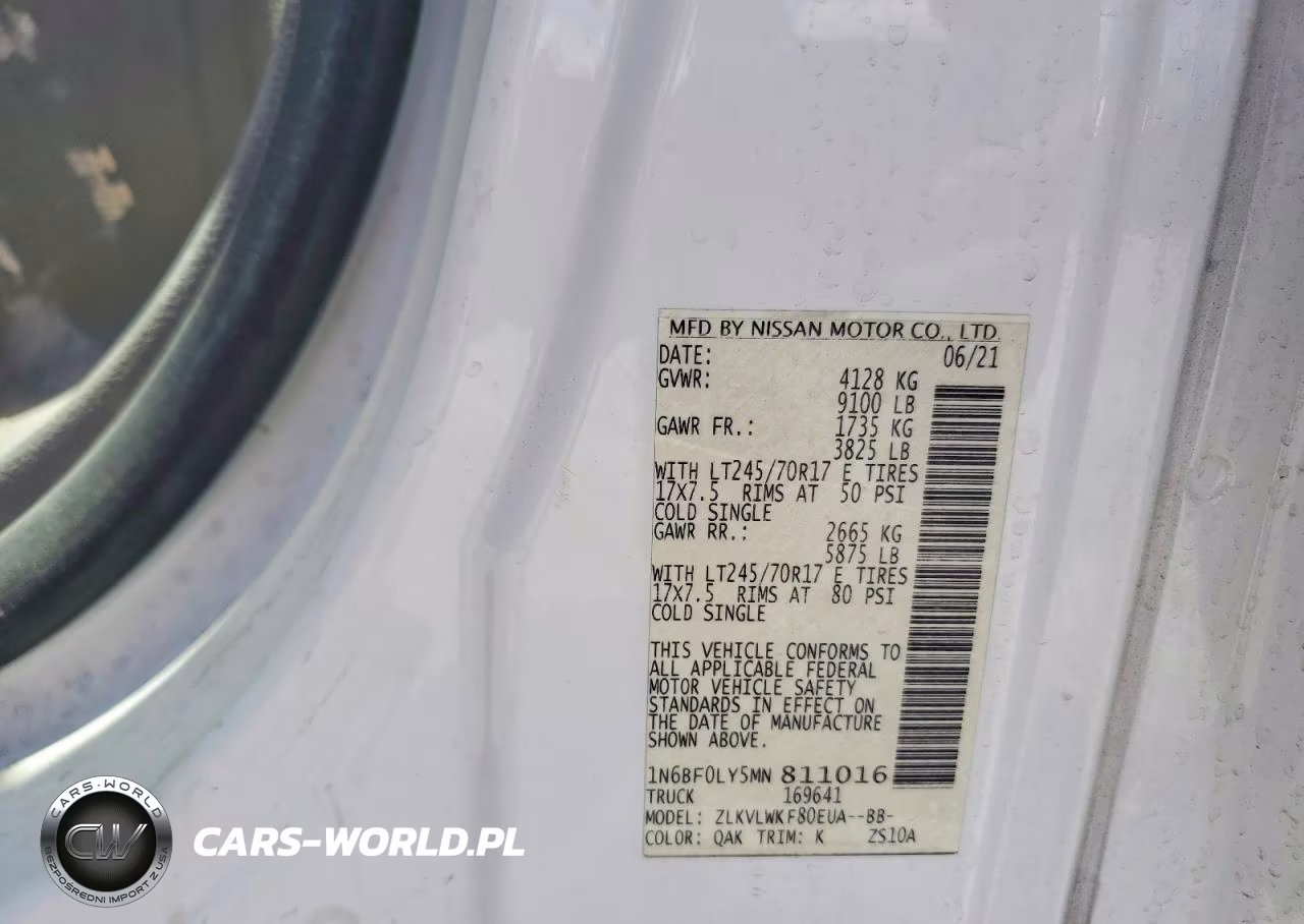 2021 Nissan Nv 2500 Utility - Service Van VIN:1N6BF0LY5MN811016 - 10